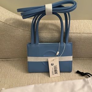 Small Cerulean Telfar Shopping Bag